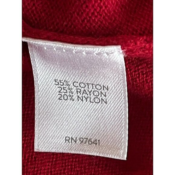 J. Jill Women’s Sz M True Red Long Sleeve Pullover  Sweater - Picture 5 of 7
